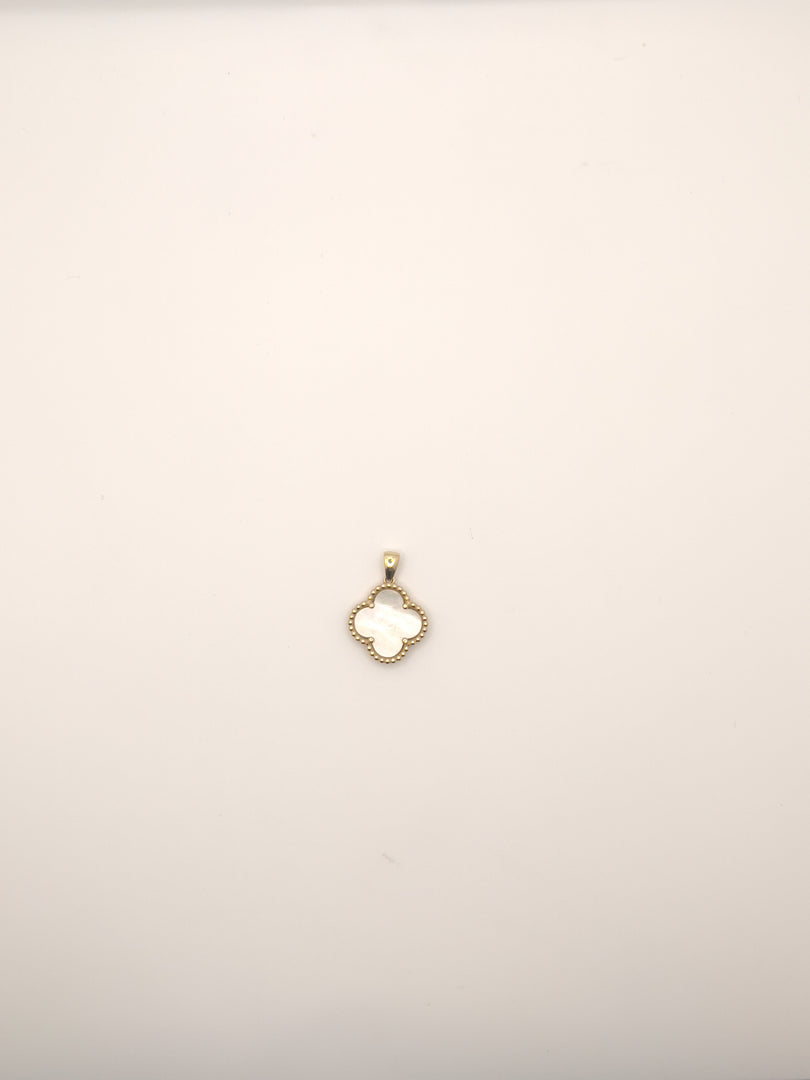 White 4 Leaf Clover Charm